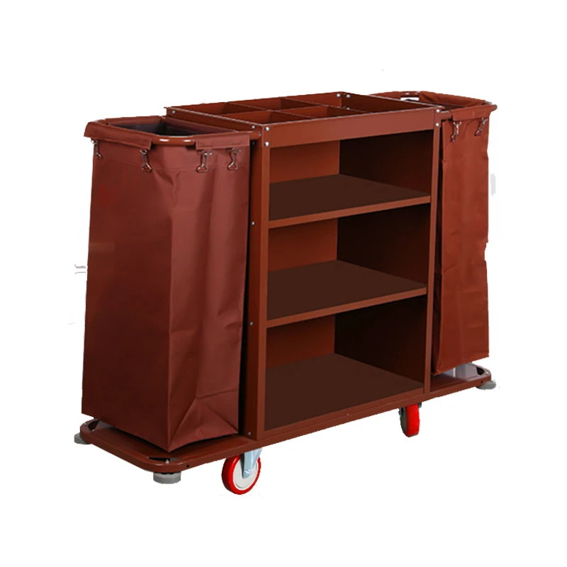 New arrival low price housekeeping room service cleaning trolleys laundry cart for hotels