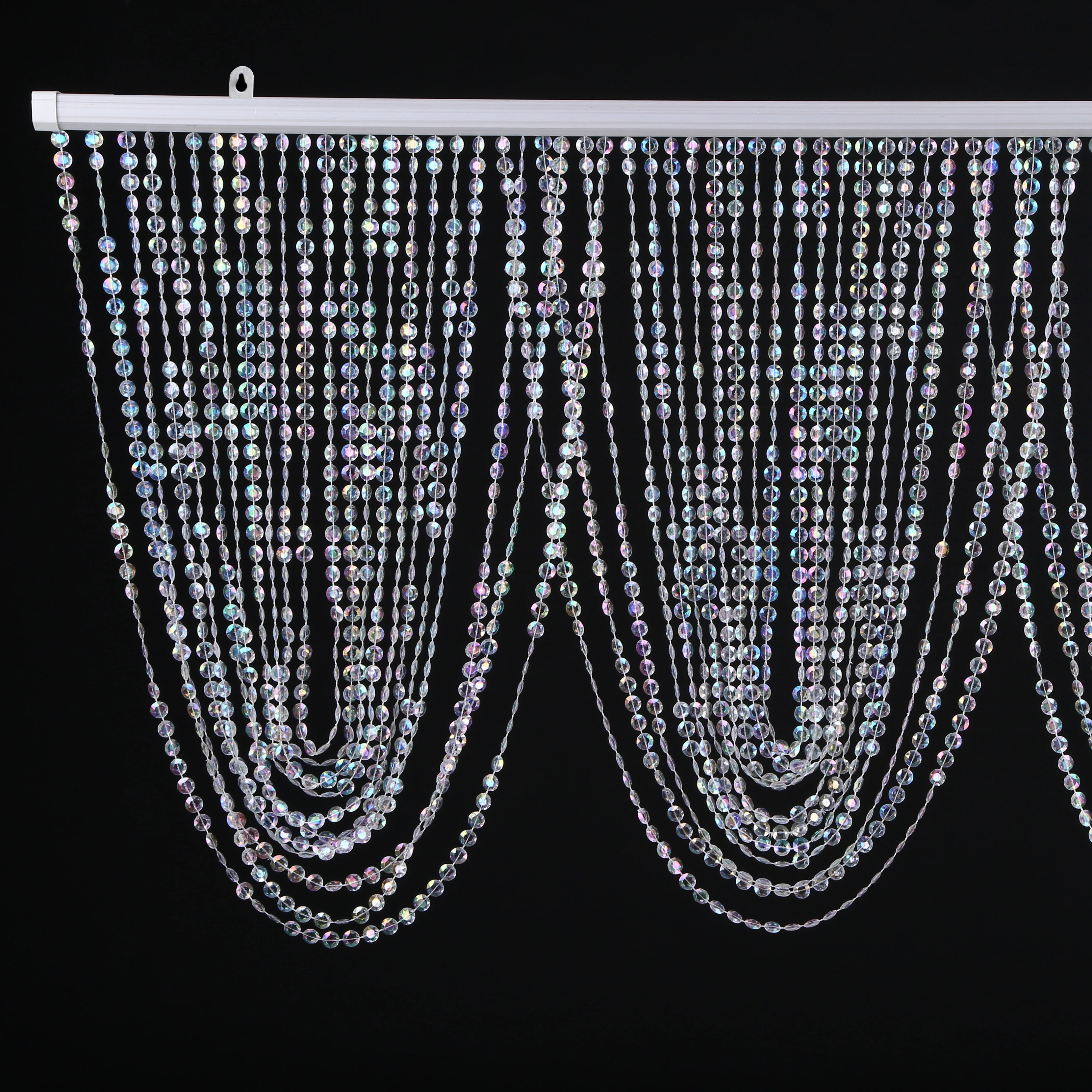 Factory direct sale Round stone U-shaped beaded  door curtain