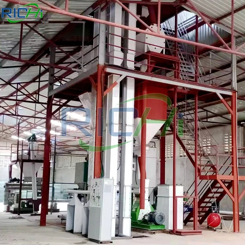 Easy Operation Low Price Small Automatic 3-5 T/H Chicken Cattle Bolier Feed Pellet Machine Production Line