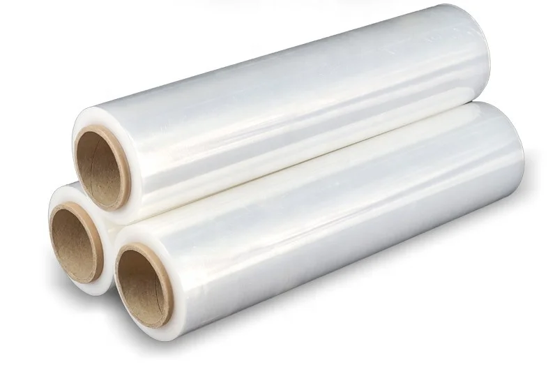 Stretch film 8 rolls pallet hand stretch wrap hand shrink wrap custom size lldpe self adhesive stretch film for pallet carton