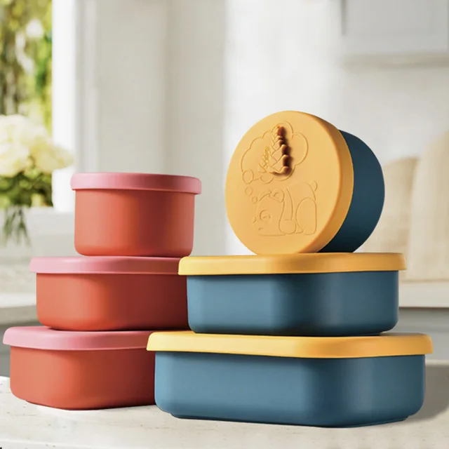 Online Hot Sale Portable Food Grade Silicone Multifunction Bento Lunch Box for for Children
