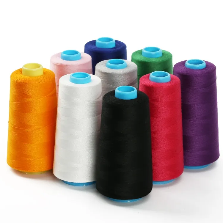 Weitian Factory Supply  40/2 8000yds Dyed Spun 100% Polyester Sewing Thread for Machine Sewing Supplies