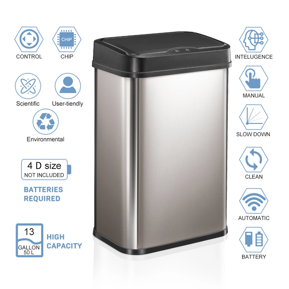 JILI Bin: Effortless disposal with sensor lid crafted in sleek stainless steel Elevate daily routine with touch-free convenience