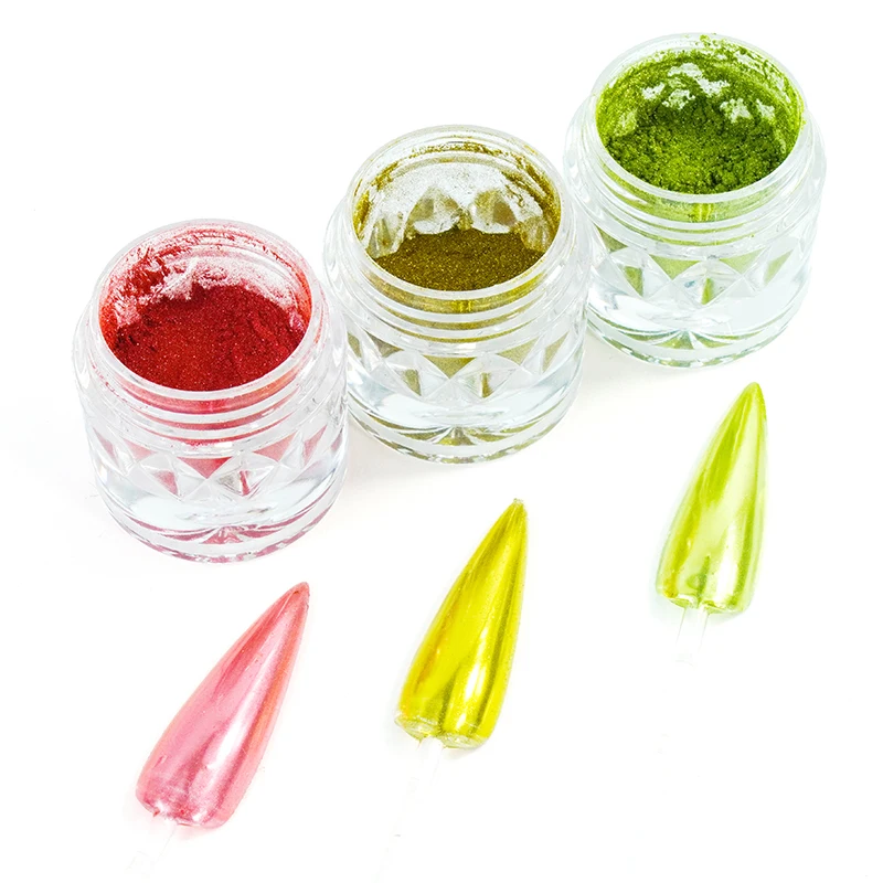 Candy Neon Fluorescent Chrome Nail Powder Vibrant Mirror Pigment for Stunning Nails