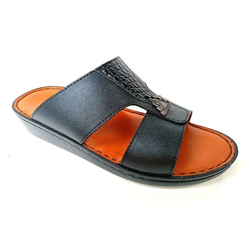 
New Design Most Popular Arabic Sandals Men PU Slide arab shoes 