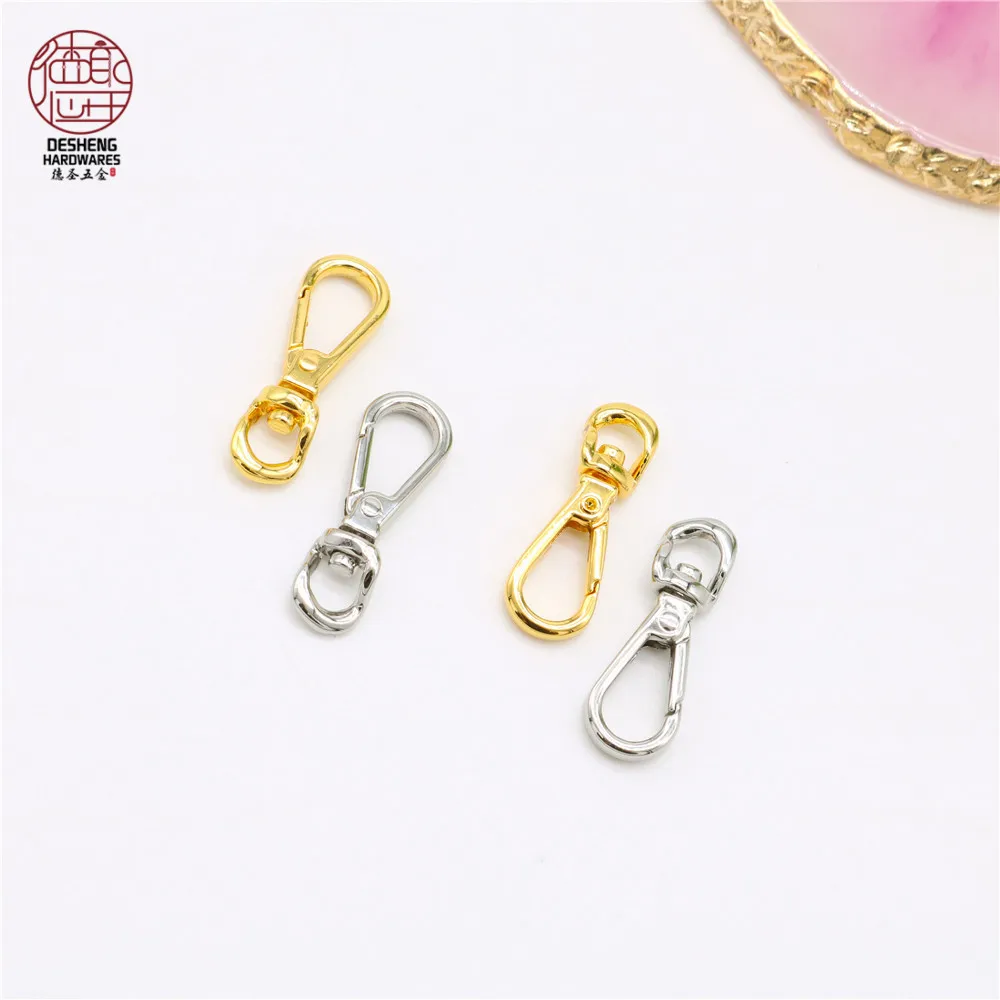 High-grade hanging electroplating luggage bag hardware accessories rotary grinding chain dog hook bag ring buckle