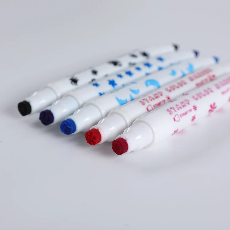Fancy Toy Gift Stamp Water Color Marker Pen For Kids to Drawing Watercolor Stamp Marker Pen
