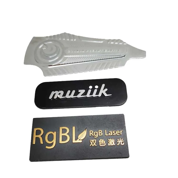 Metal nameplates with 3M adhesive sticker customized for electronic equipment