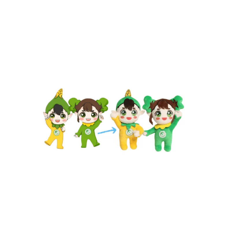 3D Embroidered custom plushy doll New Design 20 cm girl toy plush doll custom made