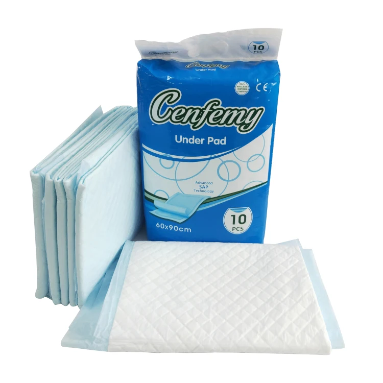 Biodegradable Eco friendly disposable incontinence super absorbent waterproof under bed pads
