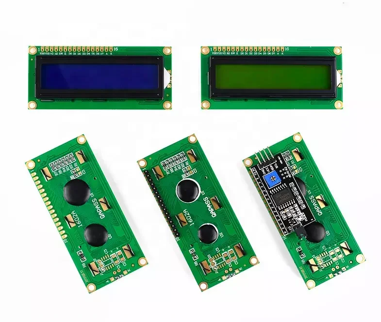 Hot sales LCD1602 Blue Screen Display Module with Backlight IIC/I2C Serial 16X2 Character 5V Green Screen LCD Display