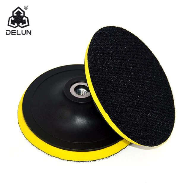 DELUN DELUN 4 inches Backing Plate for Polishing Buffering Soft Wool with Hook and Loop Pad - 5/8 inch Spindle