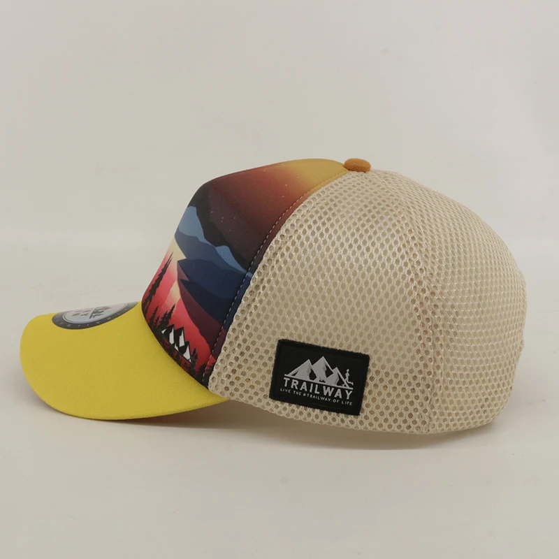 Hot Sale custom 3d puff embroidery mesh trucker cap women men printing trucker cap foam trucker hats