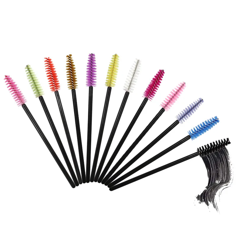 50pcs/Pack Disposable Eyebrow Brush One-time Makeup Eyelash Brushes Hollow  Mascara Wands Disposable Brow Applicator Wholesale