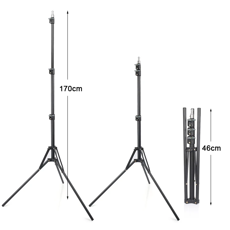 130cm Reversed Folded Ring Light Stand 3 Section Professional Ring Fill Light Tripod Professional Led Light Stand Tripod