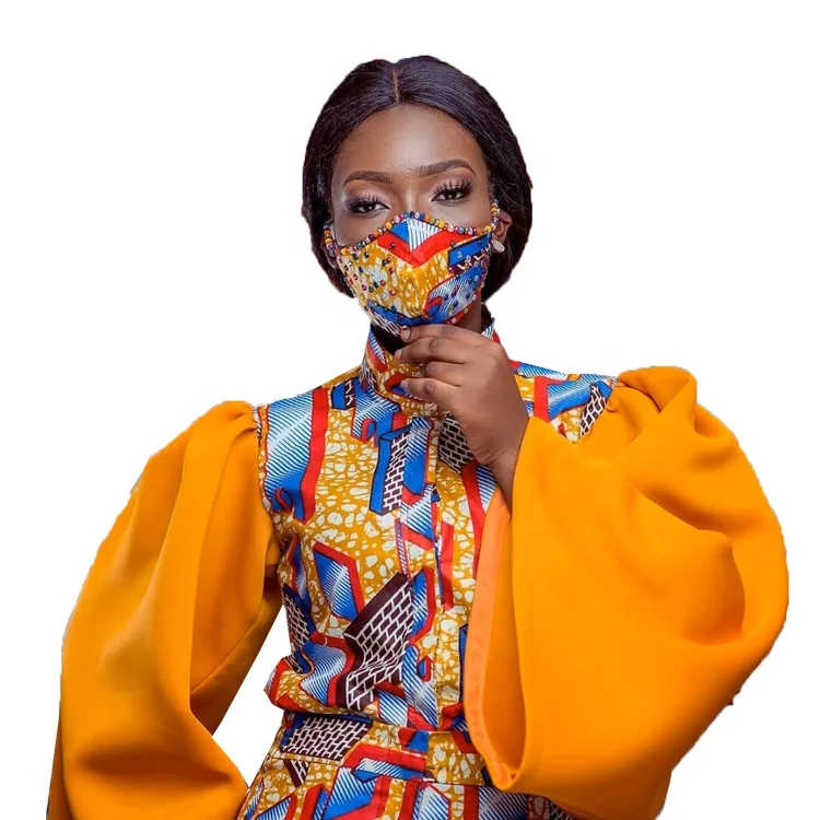 american wax fabric ankara ma sk face fabric african print mas k silk fashion fabric in stock