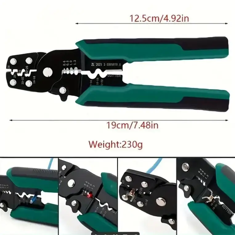 Multi-function Mini electric terminal crimping pliers With Wire stripping Cutting Hand Crimping Tool Multiple connector kits