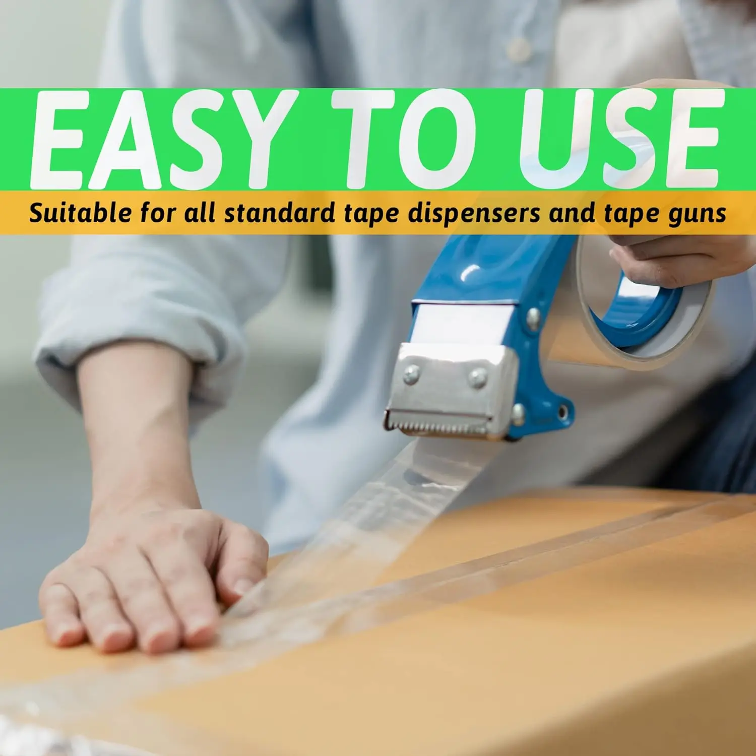 China factory adhesion logo printed strong packing tape for 3 inch dispenser pack for heavy duty package