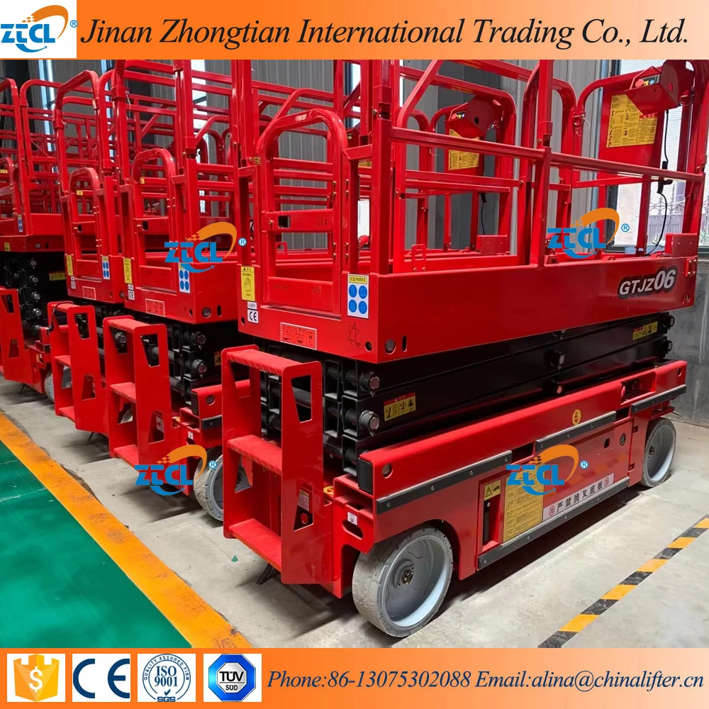 ZTGTJZ 6m 8m 10m 12m 14m 16m automatic Self propelled scissor lifts Mobile Lifter Hydraulic scissor lifts