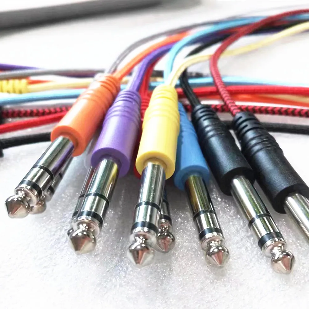 Colorful nylon braided 6.35mm(1/4) TRS to 6.35mm(1/4) TRS Stereo Audio Cable  Male to Male Guitar Cable