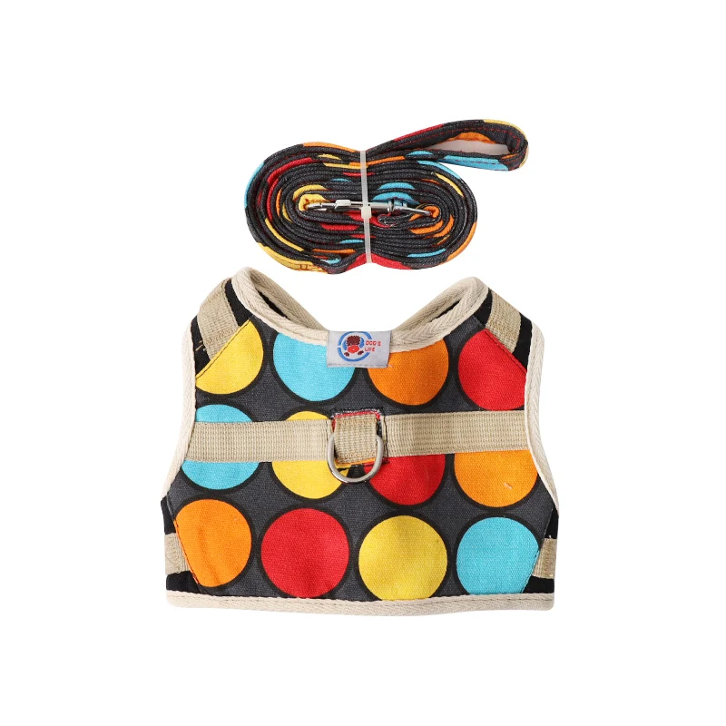 Dogs Clothes Luxury Collar Dog Harness Vest Cloth Pets Leash Outdoor
