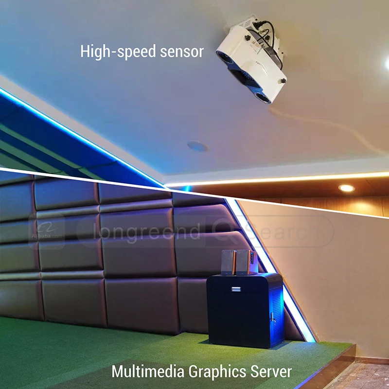 LONGREEND High-end 3D golf clubhouse ring screen exercise swinger simulated golf indoor ring screen