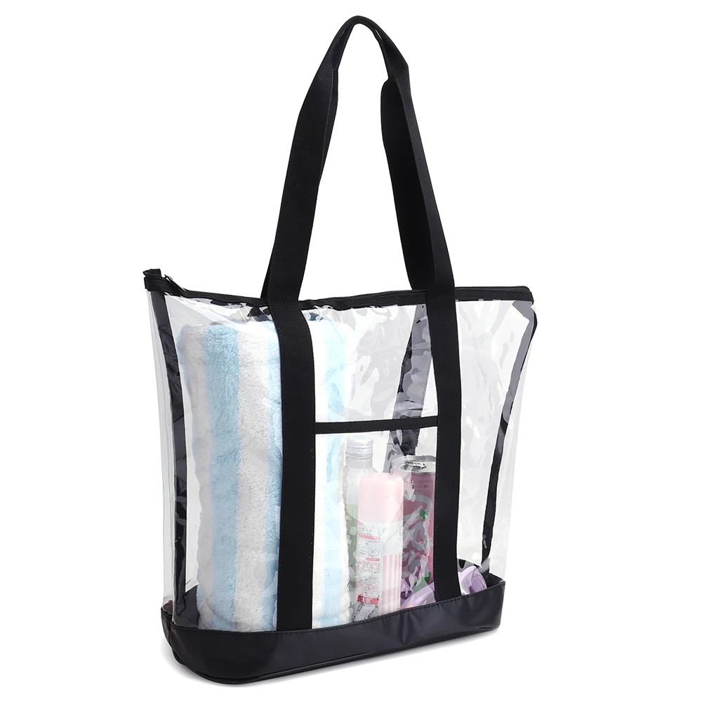 Summer PVC Transparent Handbags Fashion Large Capacity Female Shopping Bags Tote Casual Beach Travel Women Shoulder Bags