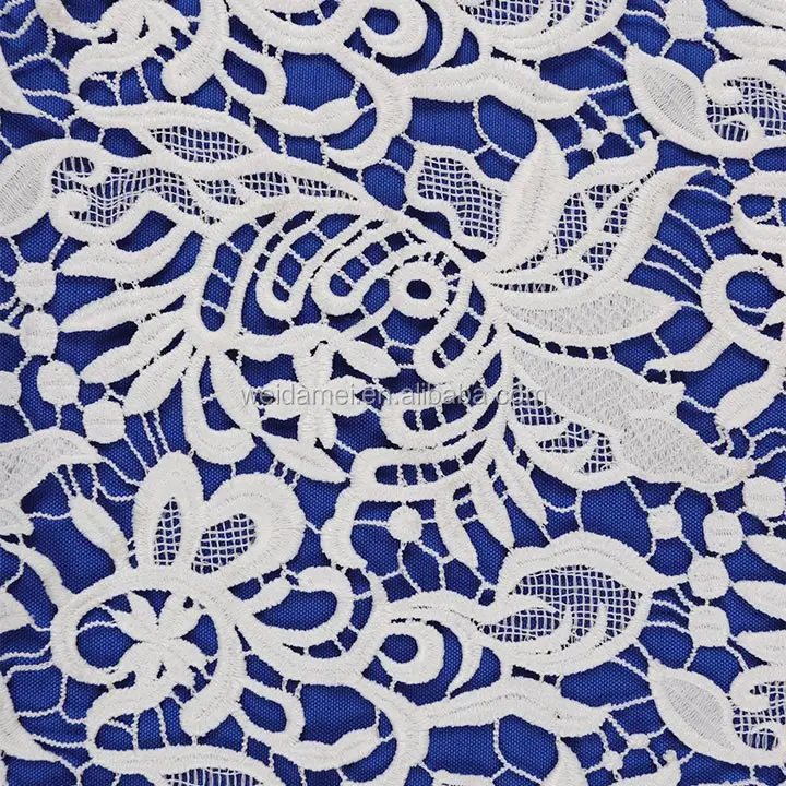 
Cotton Embroidery Lace Milk Yarn Lace Floral Fabric for Dress Luxury Milk Silk Fabric 
