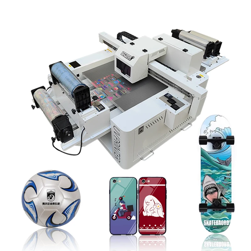 Wholesale 2 in 1 UV printer 6090 flatbed printing for wood phone case A3 UV dtf printing for Crystal labels