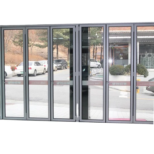 Deda commercial aluminum Doors folding sliding door system soundproof glass bifold door