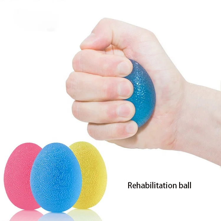 Soft TPR wrist training ball fitness therapy hand finger grip stress ball round or egg shape