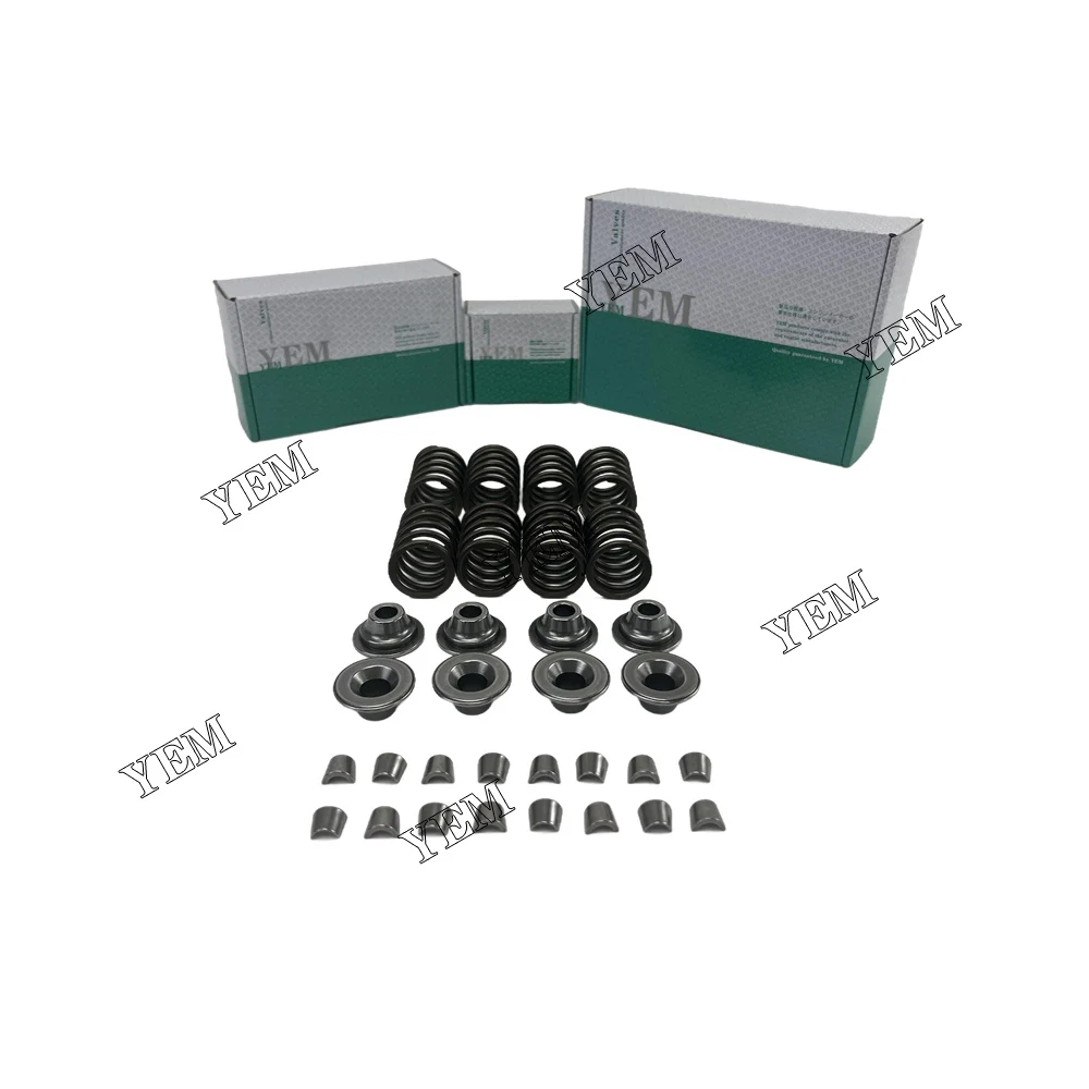 4JG2 Valve Spring Kit Spring Seat & Retainer For Isuzu Tractor Excavator Mowers Engine Repair Parts For Isuzu Valve Train Kit