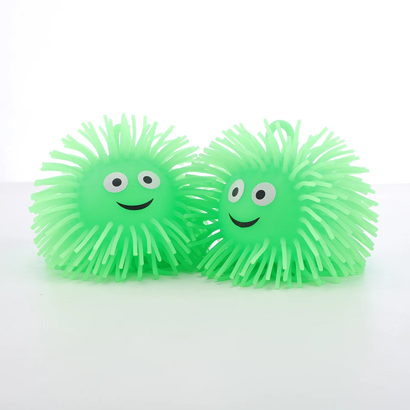 Tpr Flash Octopus Animal Shape Squeeze yo-yo Light Up Glowing Ball Toy