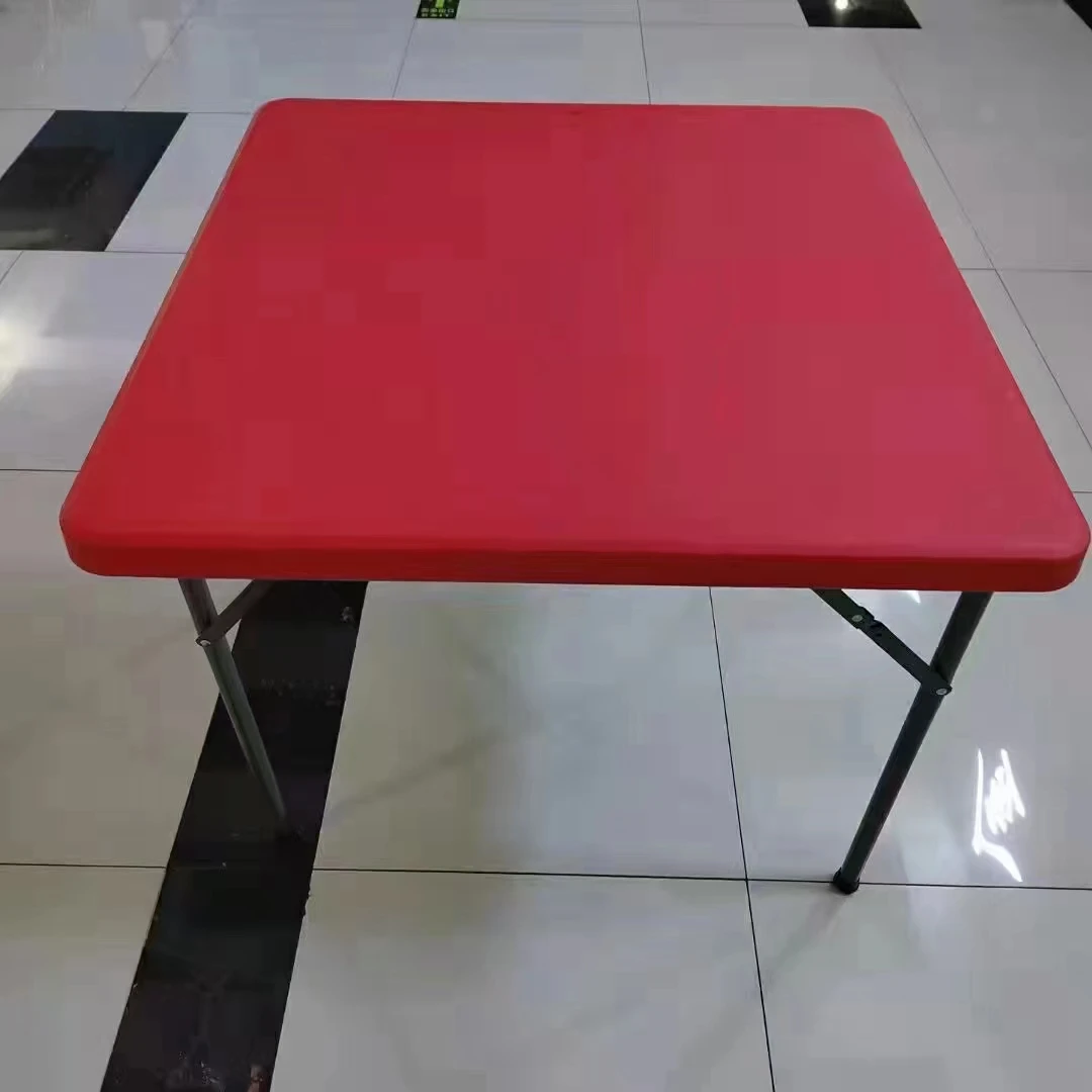 Factory Direct Selling High Quality Foldable Integrated Design Multiple Colors Plastic Outdoor Dining Table