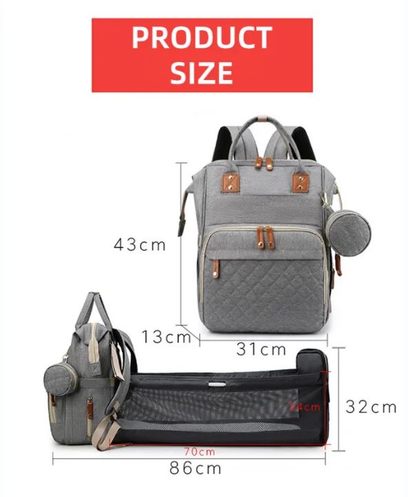 Large Capacity  Mommy bag with changing pad Baby Diaper  Bag Backpack Multi-Functional   Travel Nappy bags