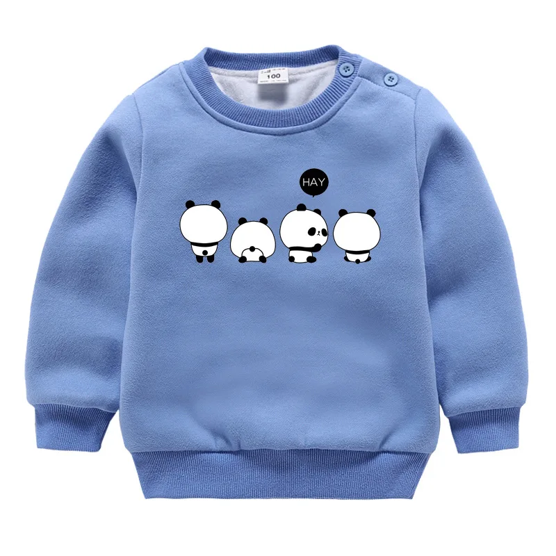 Cartoon Printed Bulk Plain Hoodie for Kids Girls 2020 for Baby Boy Casual Panda Print Boys Trendy Hoodies