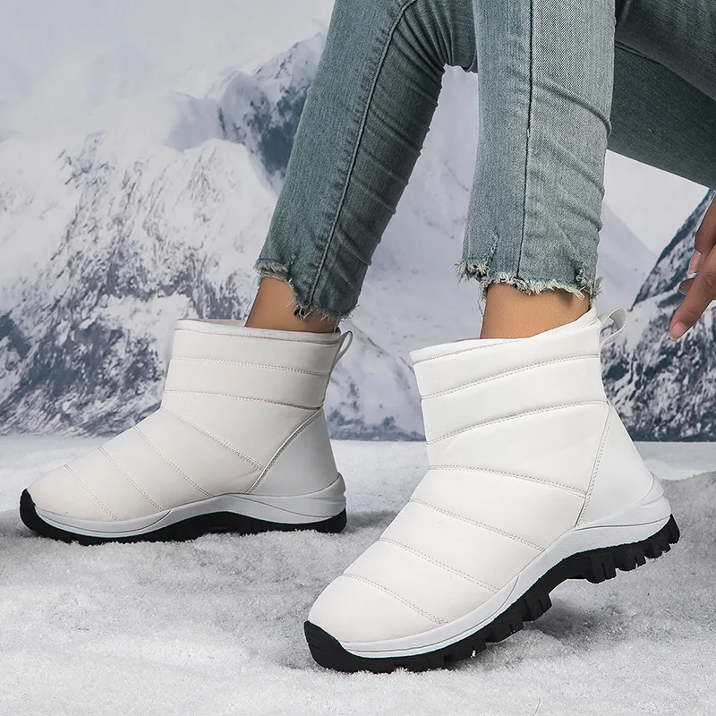 Wholesale OEM Warm Thick Suede Ladies Winter Ankle Boots Classic Faux Fur Lining Snow Boots Women Shoes