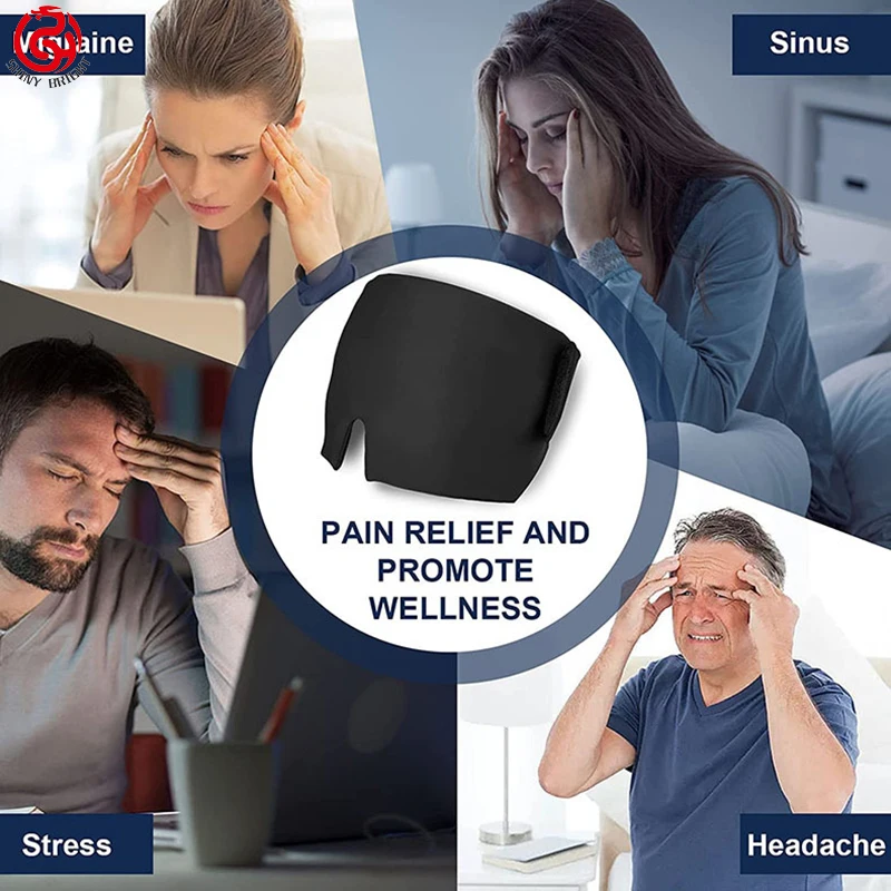 Гель для облегчения головной боли, пакет для обертывания головы от мигрени и мороза, маска для облегчения боли, шапка, шапка