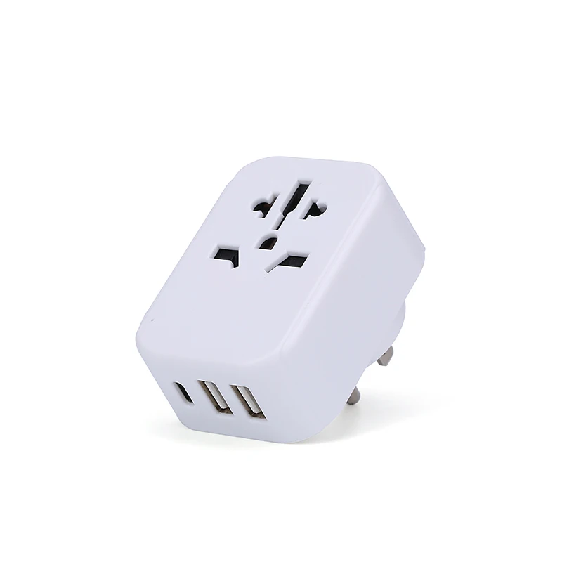 Newest World to USA travel adapter with 2 USB and 1 USB C with BS8546/CE/CB certifications