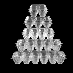 Plastic clear bulk empty chicken egg container egg packing trays for 12 15 chicken eggs