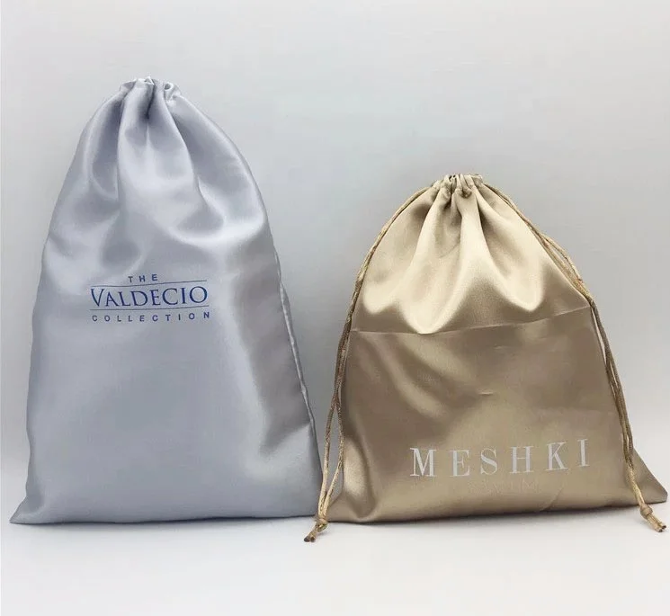 Promotional Satin Shoe Drawstring Bag , Satin Dust Bag