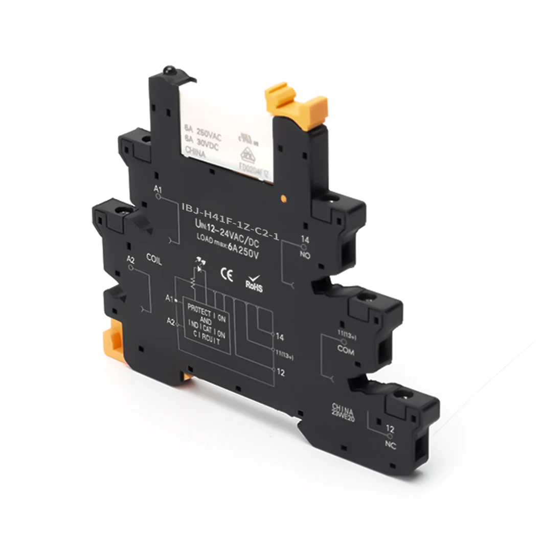 ABILKEEN Manufacturer of the slim relay socket IBJA-41F-1Z-C4-1 6A 300VAC 2500V/S Slim Relay module