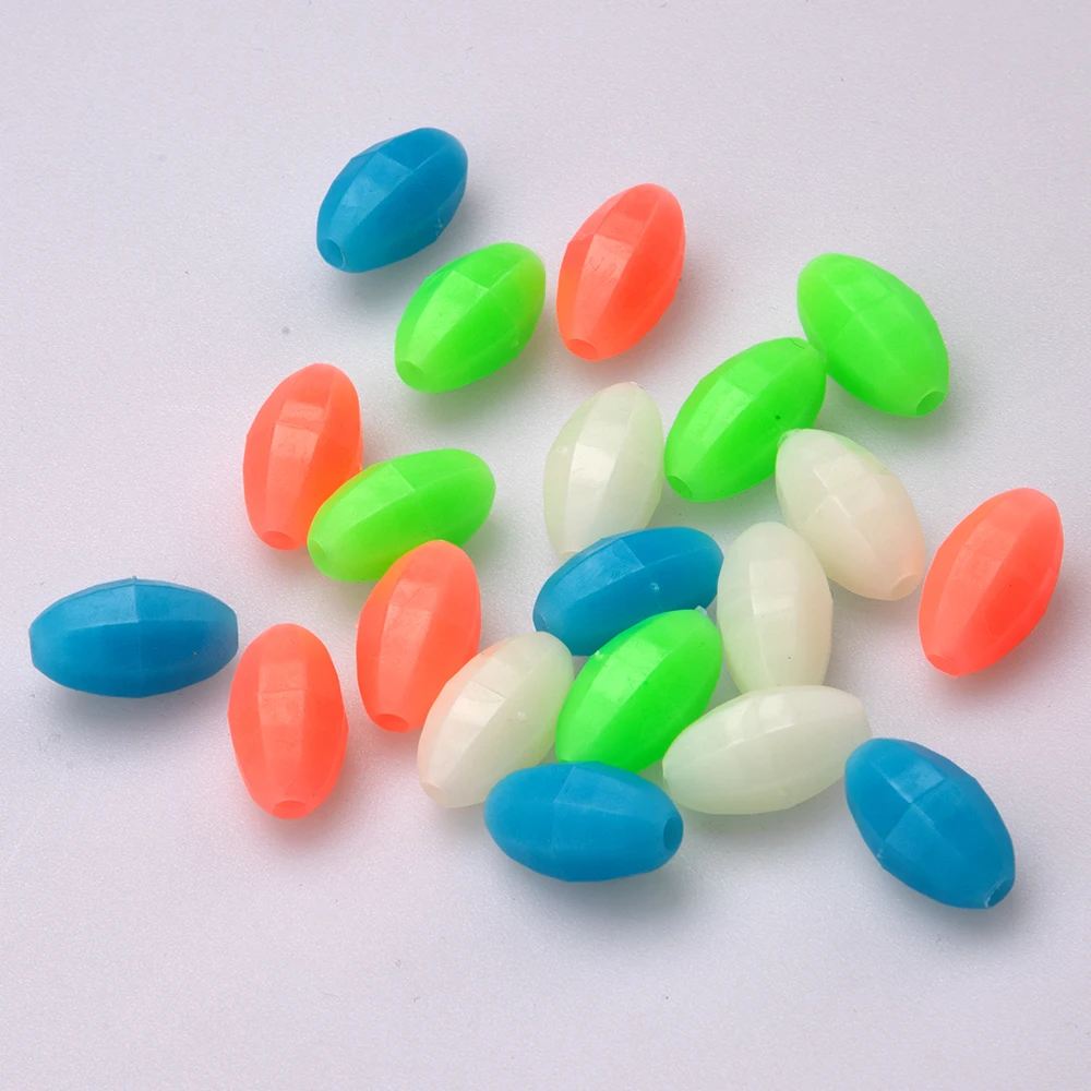 SUPERIORFISHING Fishing Lumo Glow Beads Luminous Round Soft Plastic Green Beads Fishing Accessory