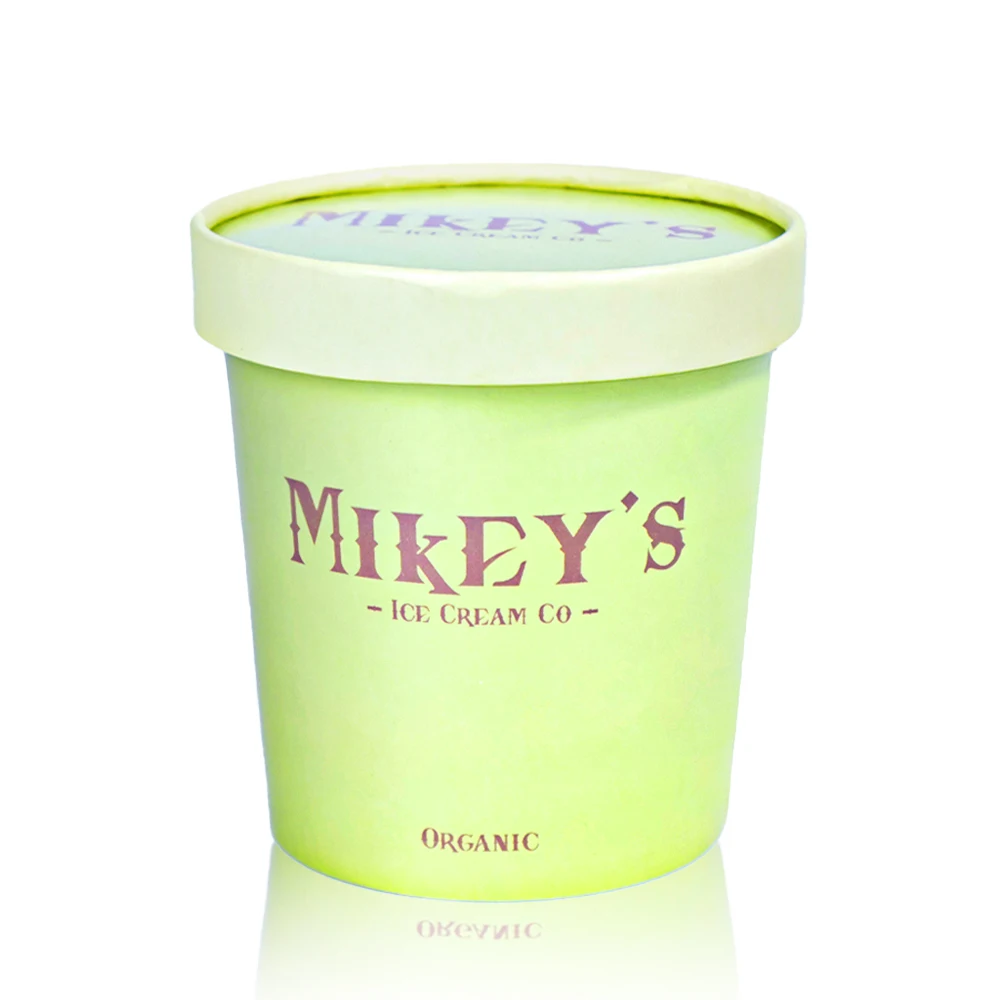 ZJPACK High Quality Custom Printed Disposable Ice Cream Disposable Paper Cup ice cream cup with lid
