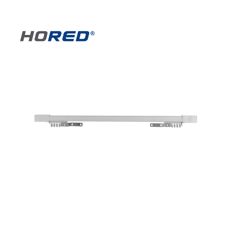 
Modern smart Curtain Rail With White Runners brackets End-cup Accessories 