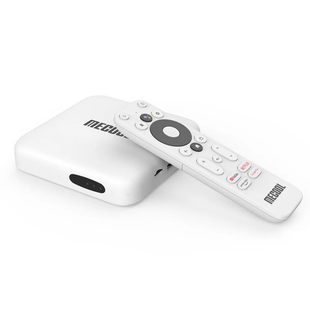 android tv box dual wifi netflix shenzhen qianrun Mecool KM2 Android10 Certified 2GB 8GB Ble4.2 2T2R 4K Prime Video Media Player