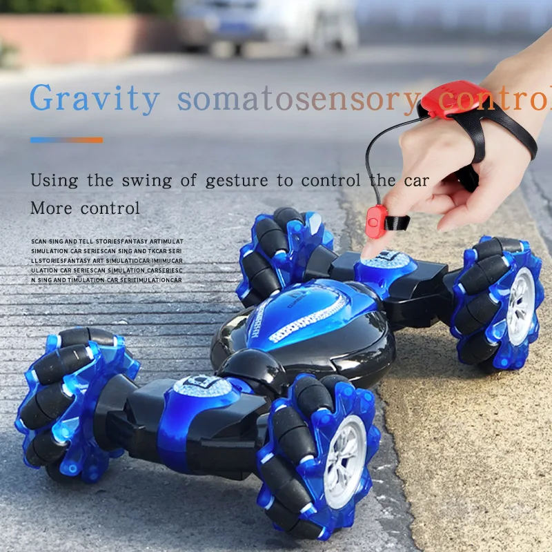 
Kids 2.4 GHZ Rolling Climbing Twist Hand Watch Rc Toys Gesture Stunt Remote Control Car 