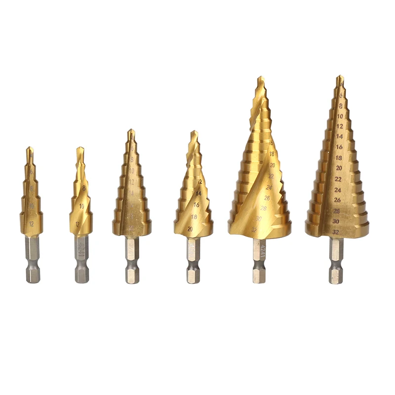 42Hot Industrial Grade Pagoda Drill Tungsten Tungsten Carbide Cobalt Containing SS Drilling Saw Hole Opener Set Step Reamer Bit