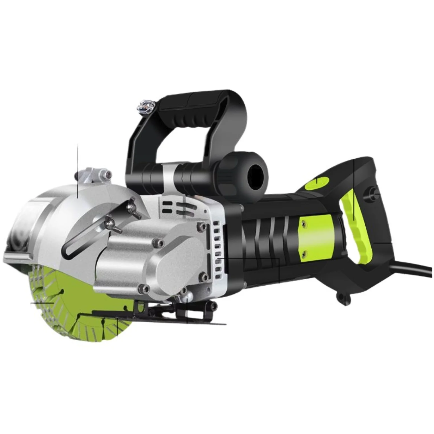Fully Automatic 4800W Concrete Cutting Machine One-Time Forming Dust-Free Water Electric Slotting Engineering Power Tool