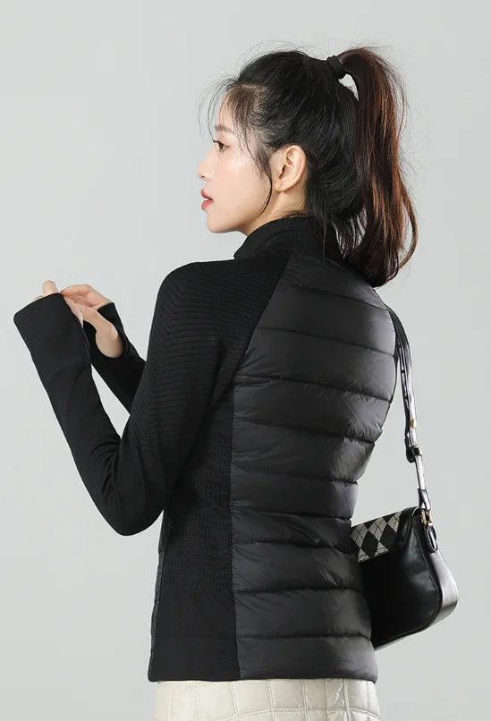 Goose Down Jacket Women Windproof Slim Outdoor Sports Running Yoga Jacket